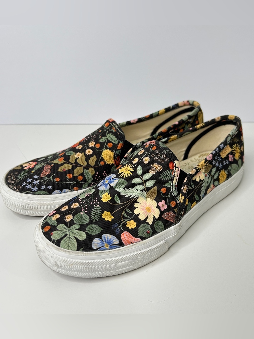 Keds X Rifle Paper Co. Floral Design Canvas Slip On Shoe size 8 - Picture 1 of 7